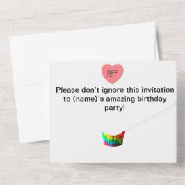 Invitación Todo En Uno Cumpleaños de amiga linda