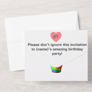 Invitación Todo En Uno Cumpleaños de amiga linda