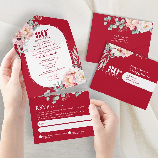 Invitación Todo En Uno Cumpleaños vietnamita bilingüe (Subido por el creador)