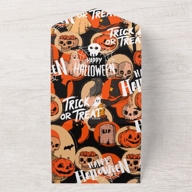 Invitación Todo En Uno Cute y asusto Halloween Spooky vibraciones (Afuera)