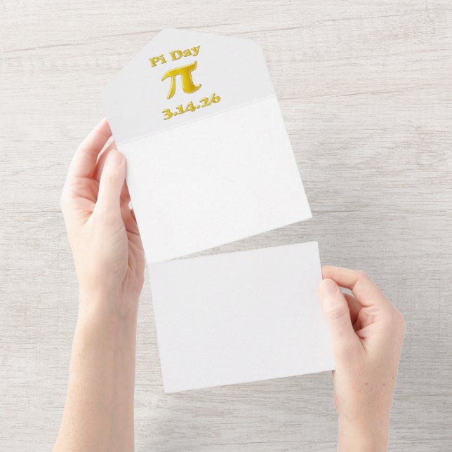 Invitación Todo En Uno Cutie 3.14 Pi Day (desgarro)