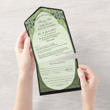 Invitación Todo en Uno de Vidrio Emplomado