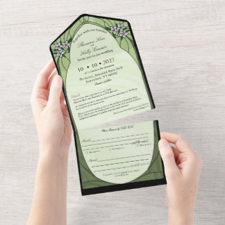 Invitación Todo en Uno de Vidrio Emplomado