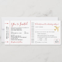 Invitación todo en uno del Boda de tarjetas de emb