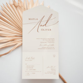 Invitación Todo En Uno Desierto caprichoso | Sello y envío de pekinés