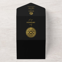 Invitación Todo En Uno Destination Wedding Passport Compass Wedding