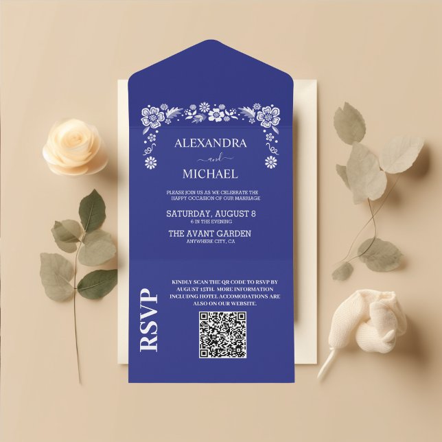 Invitación Todo En Uno Destino del código Qr Grecia Boda Santorini (Subido por el creador)