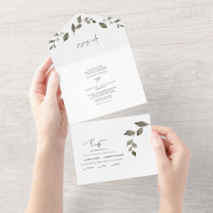 Invitación Todo En Uno Dicho de Otoño Colorido Diciendo que Sí Boda Todo