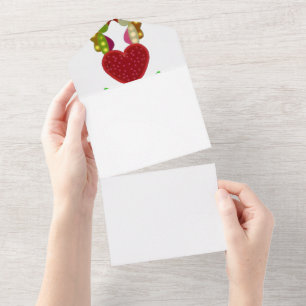 Invitación Todo En Uno Diseño de Pareja Radiante Corazón