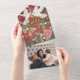 Invitación Todo En Uno Dove Peace on Earth Holiday Card