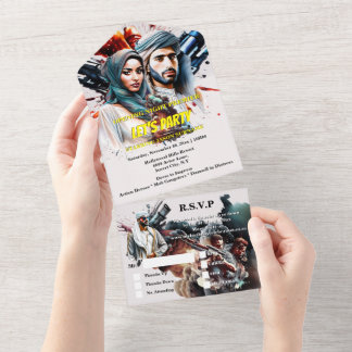 Invitación Todo En Uno Drama de espionaje de poster de cine adulto árabe