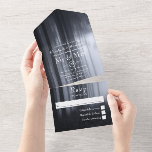 Invitación Todo En Uno Dreamy Woodland Forest Boda