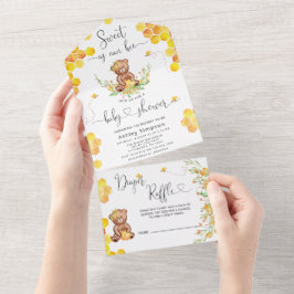 Invitación Todo En Uno Dulce como puede ser Baby Shower todo en una sola