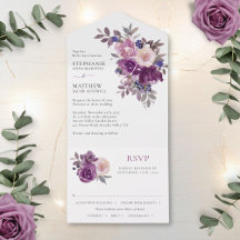 Dusty Mauve Purple Rubor Boda Floral