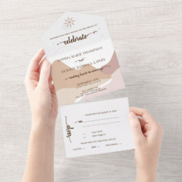 Invitación Todo En Uno Earthtone Mountain Adventure