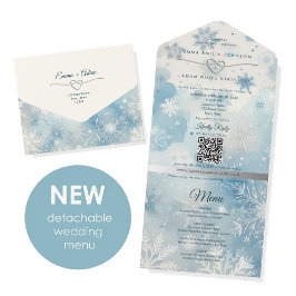 Invitación Todo En Uno Eco Friendly Winter Wonderland Wedding
