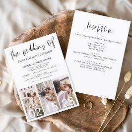 Invitación Todo en uno El Boda del Minimalista