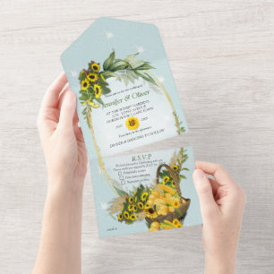 Invitación Todo En Uno El Fiesta del jardín
