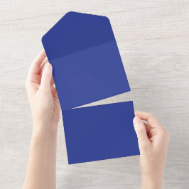 Invitación Todo En Uno Elegancia de Vacaciones Azul Real
