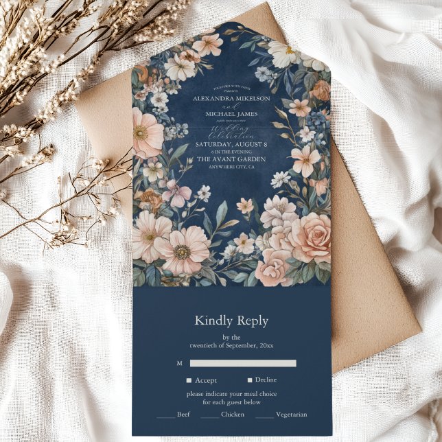Invitación Todo En Uno Elegante Boda de Elegancia Real de Victoria (Subido por el creador)