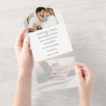 Invitación Todo En Uno Elegante Boda de fotografía clásico-moderno<br><div class="desc">Elegante Boda fotográfico clásico-moderno todo en una sola invitación</div>