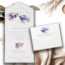 Elegante Boda de Pescado Costero Lilac