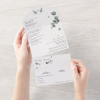 Elegante Boda del Monograma Eucalyptus