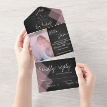 Elegante Boda fotográfico de Chalkboard Pastel