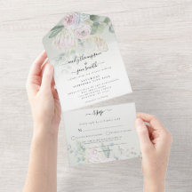 Elegante Boho Florals Eucalyptus Sage Boda