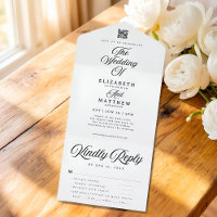 Elegante Chic Moderno Simple Opción de Comida QR B