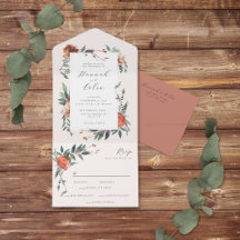 Elegante Jardín Botánico Marsala Peach