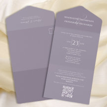 Elegante Lilac Lavender Moderno RSVP