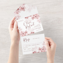 Elegante rama Sakura boda primavera moderna