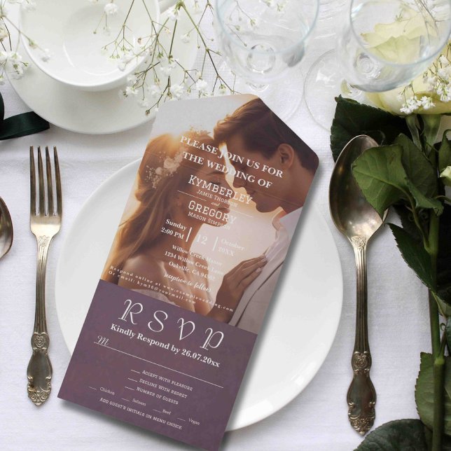 Invitación Todo En Uno Elegante sitio web de fotos de ecomplante de otoño (Subido por el creador)