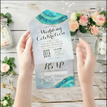 Elegante Verde azulado y de oro Agate Geode Slice 