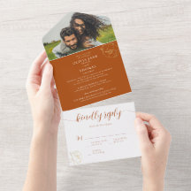 Elegante y moderno Boda de Fotos con Floral de Oro