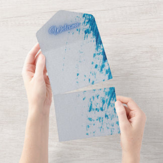 Invitación todo en uno en blanco