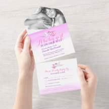 Entrega de cigüeñas de ducha de bebé acuarela foto