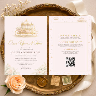 Invitación Todo en uno: Érase una vez Baby Shower