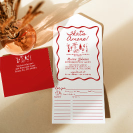 Invitación Todo En Uno Esa es otra ducha de novia temática italiana