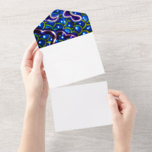 Invitación Todo En Uno Escamas Azules Brillantes