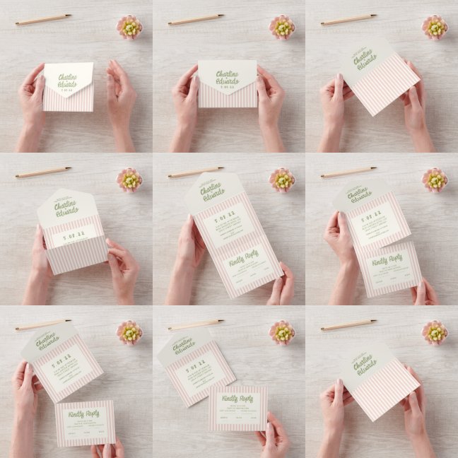 Escritura a mano Boda Pastel Retro