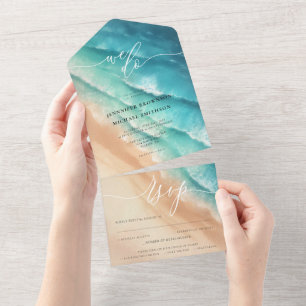 Invitación Todo En Uno Especial de Verano de Playa del Océano