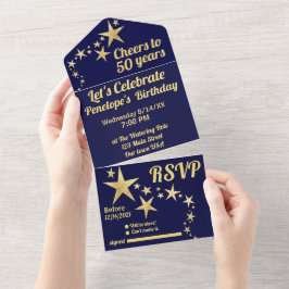 Invitación Todo En Uno Estrellas de la Marina y el Oro celebran 50 años