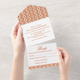 Invitación Todo En Uno Ethnic Pattern Border Afrocentric Tribal  Wedding