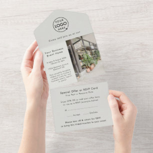 Invitación Todo En Uno Evento de almacenamiento   Lanzamiento Gray Modern