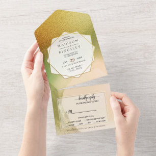 Invitación Todo En Uno Fab Chartreuse 💚 Resumen Increíble Boda Presupues