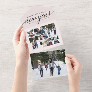 Invitación Todo En Uno Feliz Año Nuevo vacaciones de colección de fotos r