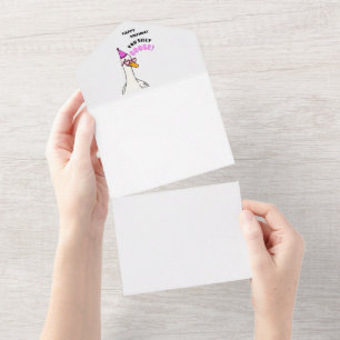 Invitación Todo En Uno Feliz Cumpleaños Ganso Tonto