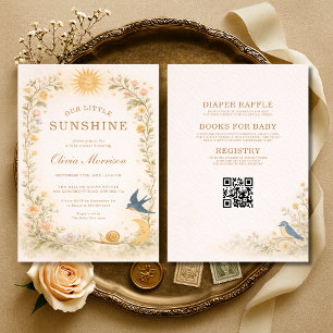 Invitación Todo en Uno Fiesta de Baby Shower Nuestra Pequeña